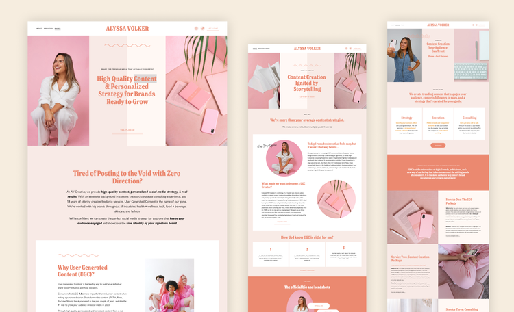 Squarespace Website for a Digital Content Creator — Applet Studio