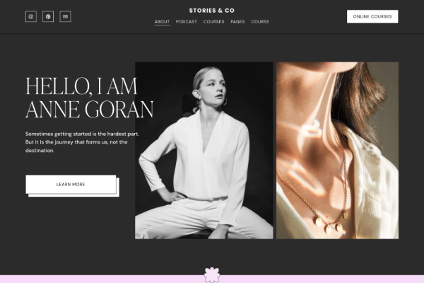 Stories Squarespace template