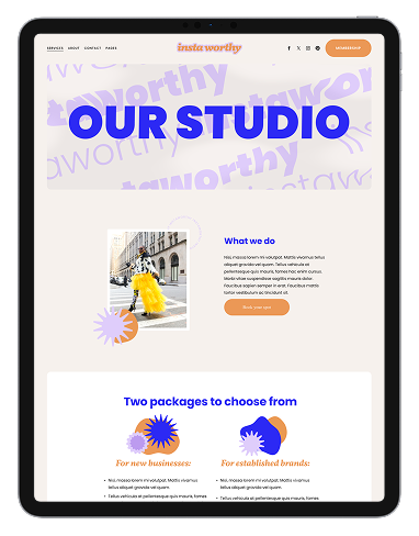 Instaworthy Squarespace Template for founders