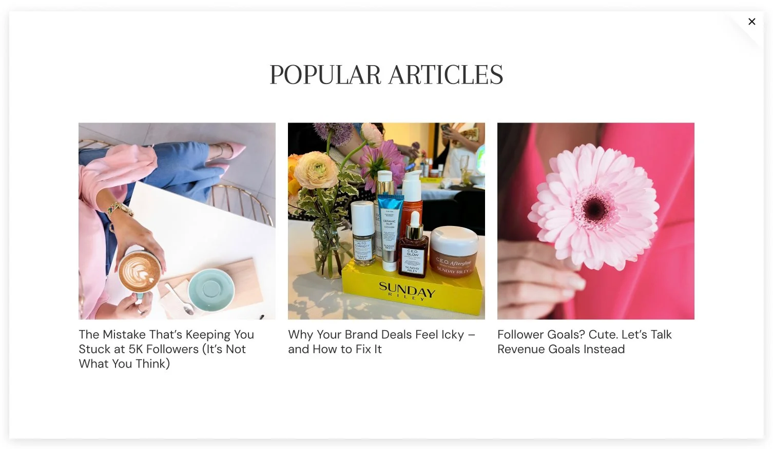 Squarespace blog page layout