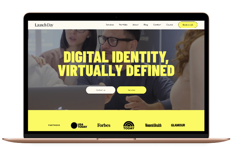 Launch Day Squarespace template for startups