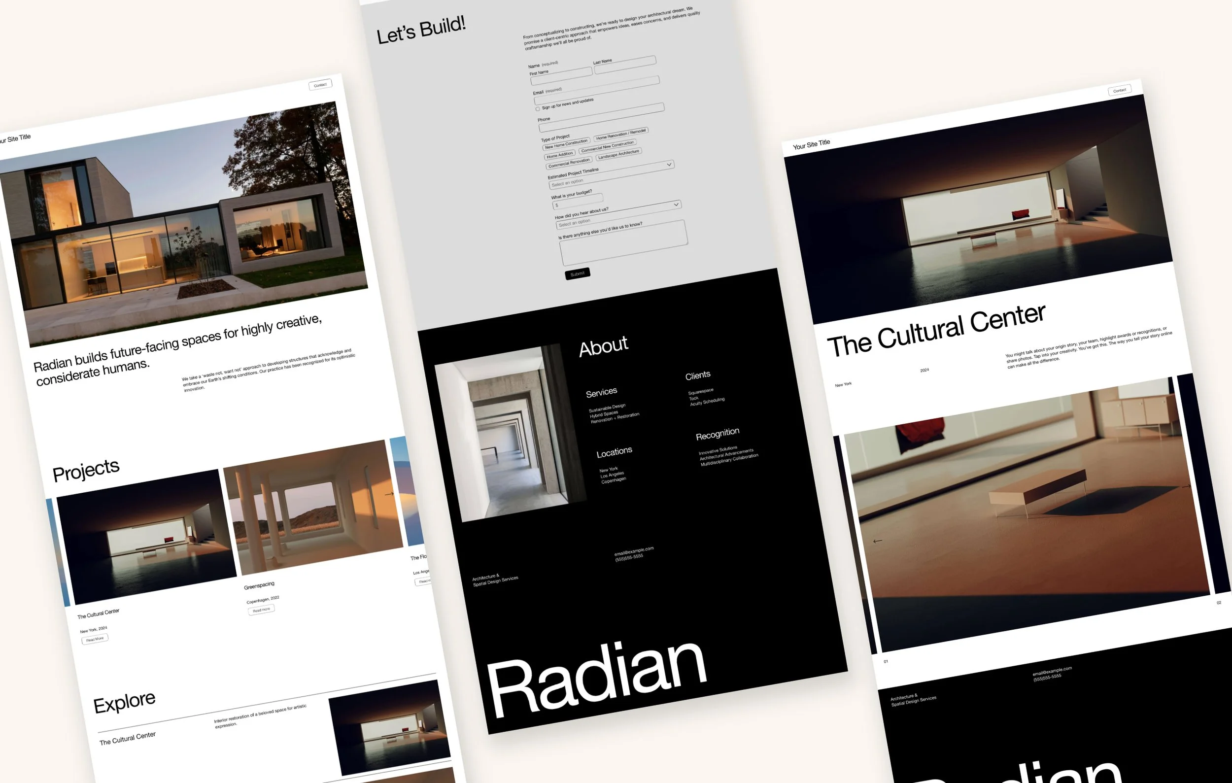 Squarespace Template for Interior Designers