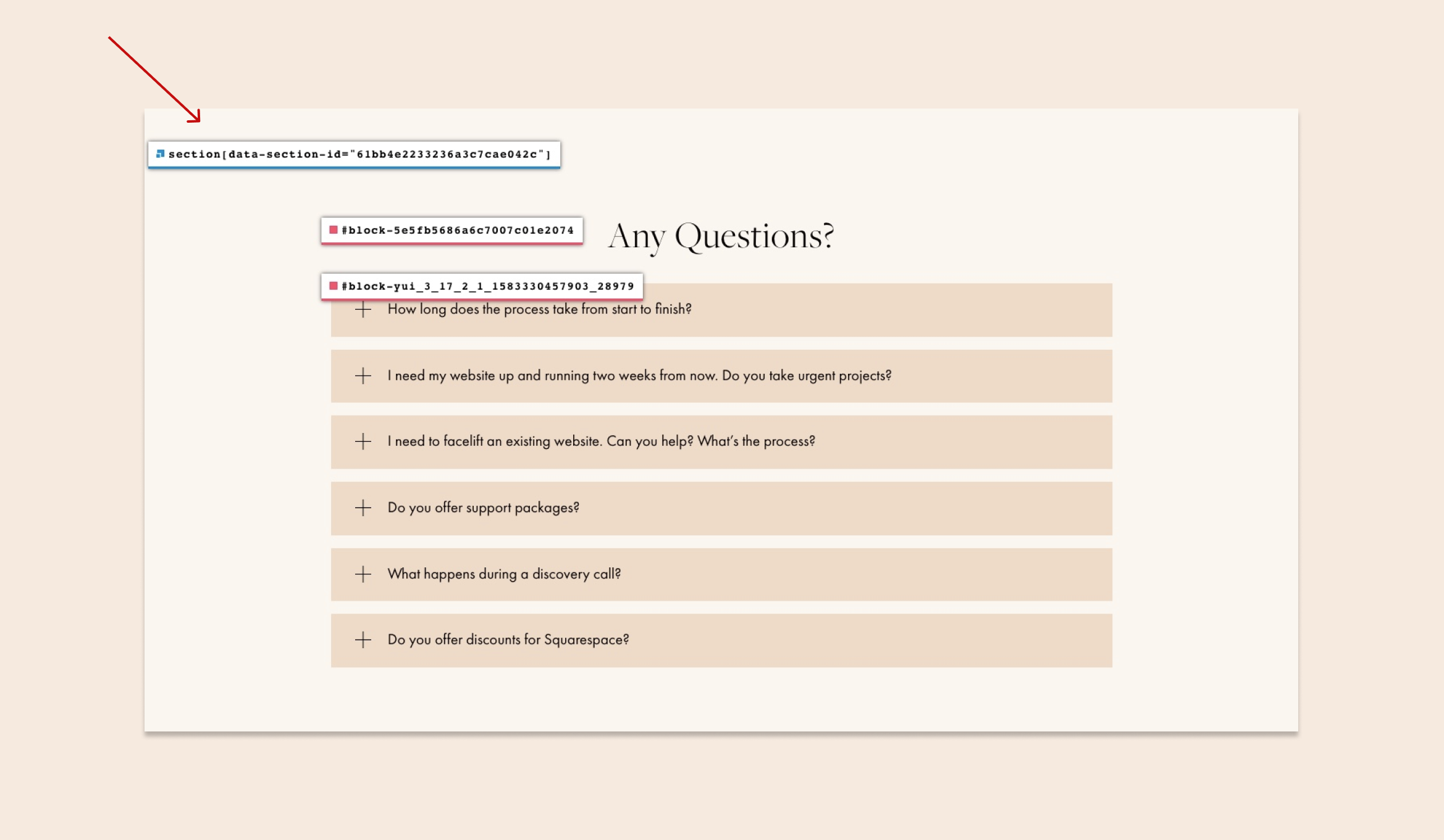 How to Create and Style a Squarespace Accordion Block — Applet Studio