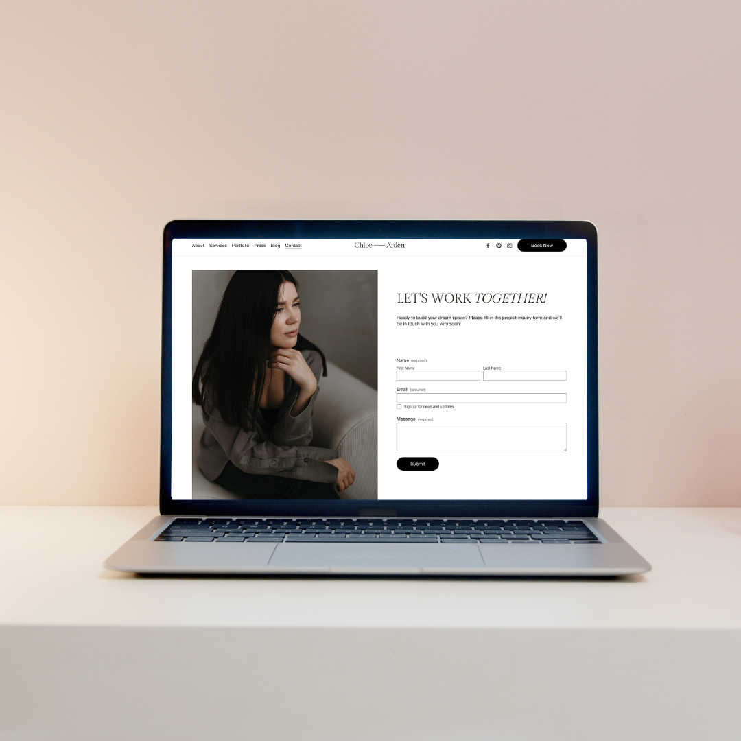 Squarespace real estate website shown on laptop — professional realtor and agent web design