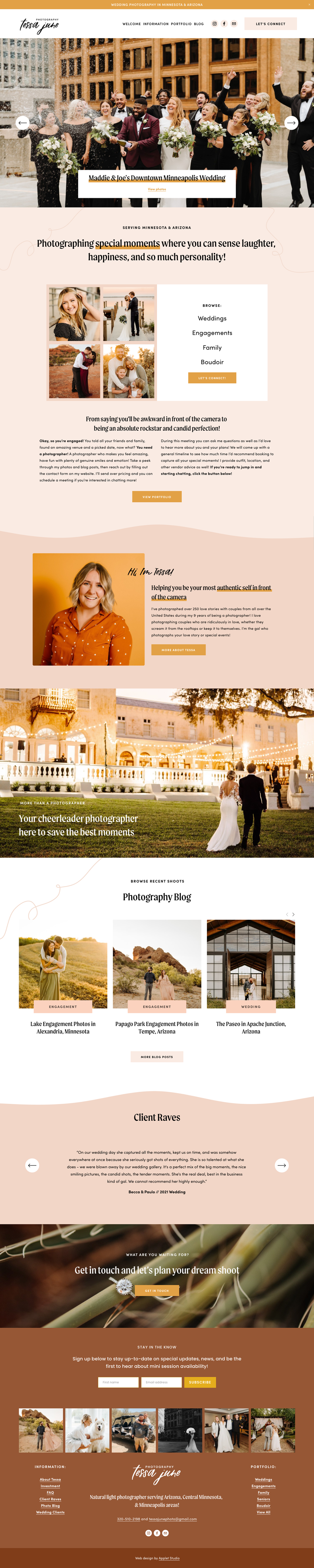 Squarespace Website for Wedding Photographer — Applet Studio