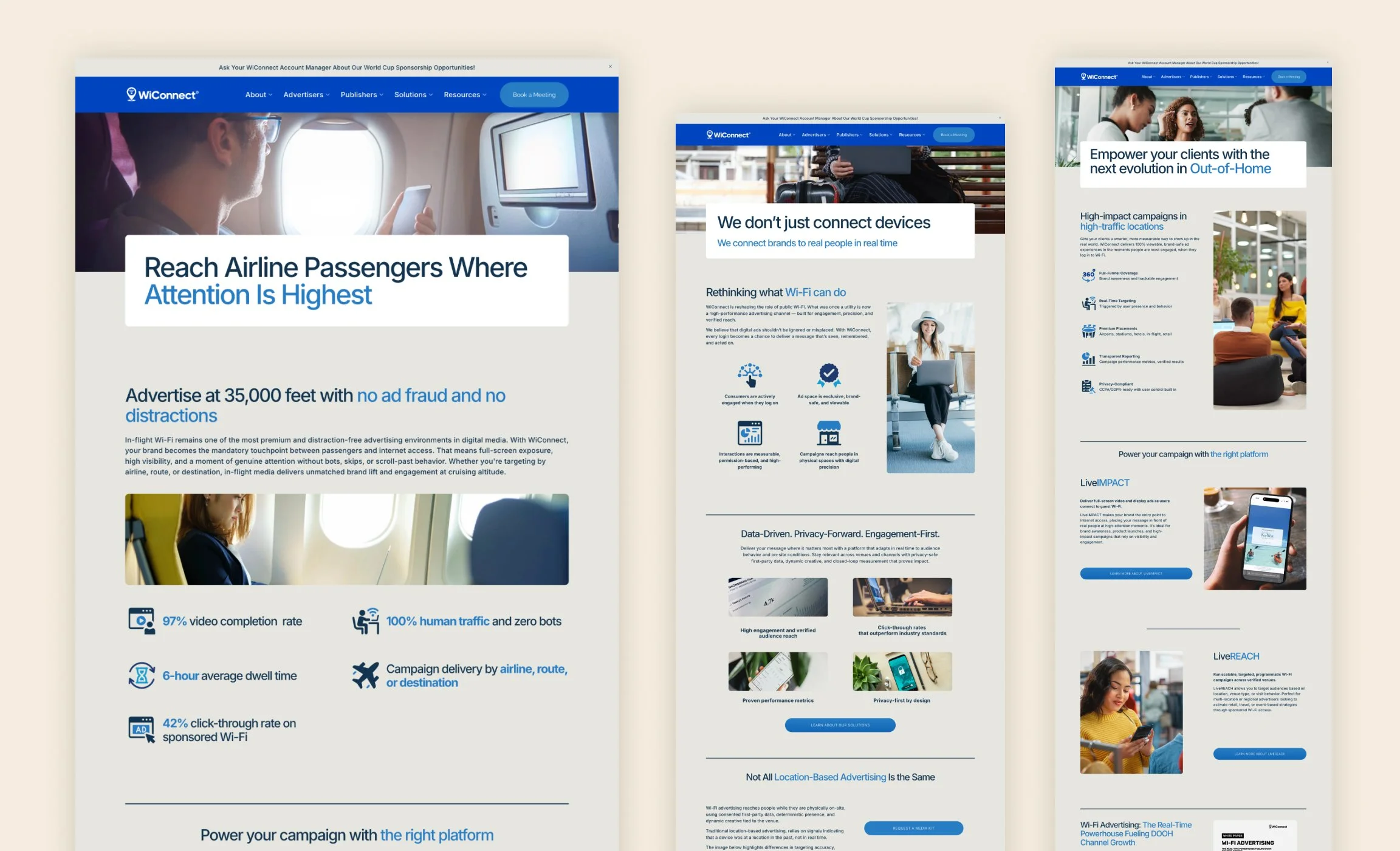 squarespace website for an advertising company