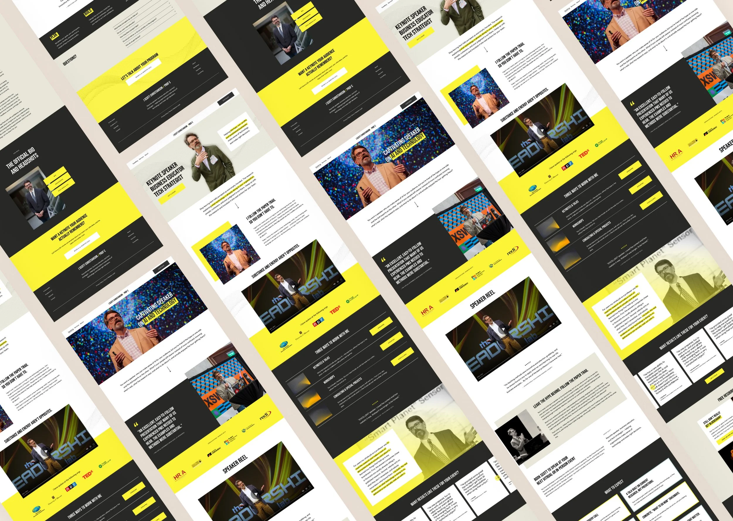 squarespace website for a keynote speaker