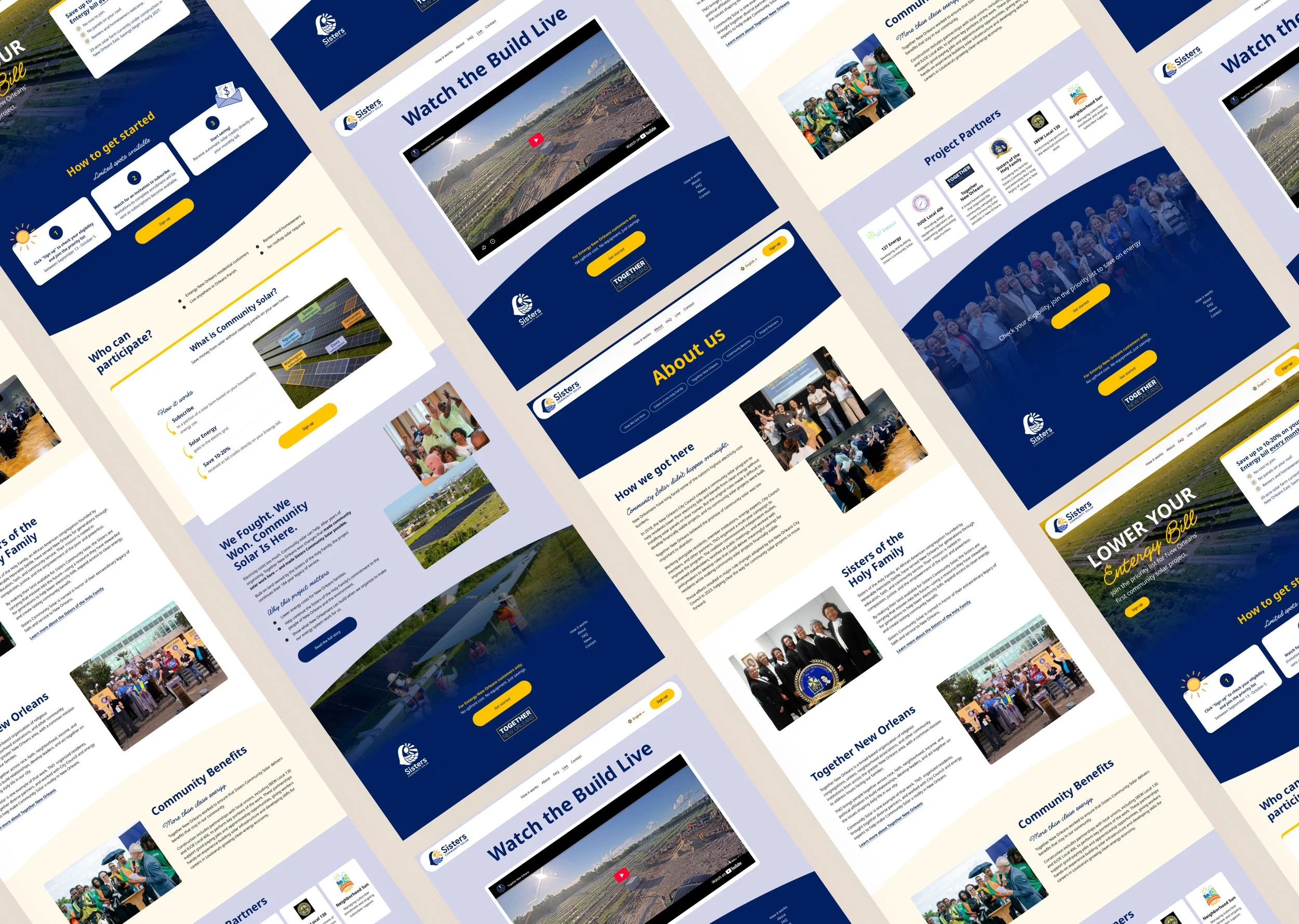 Squarespace website for community solar project