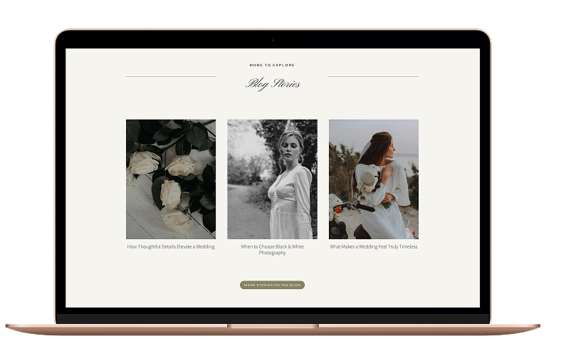 Vivienne Squarespace template for photographers — gallery-focused website design
