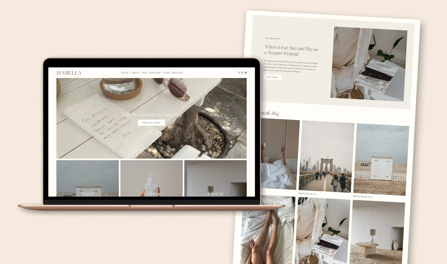 squarespace template for bloggers Isabella