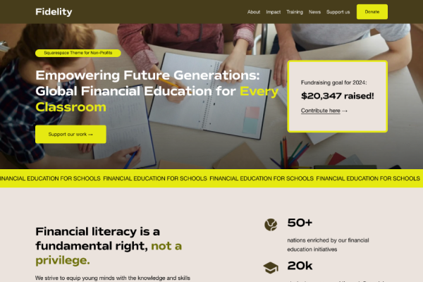 Fidelity Squarespace template