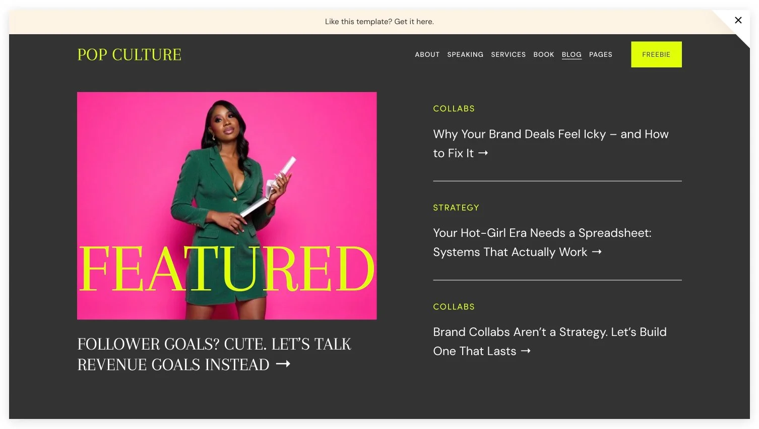 hero section blog on squarespace