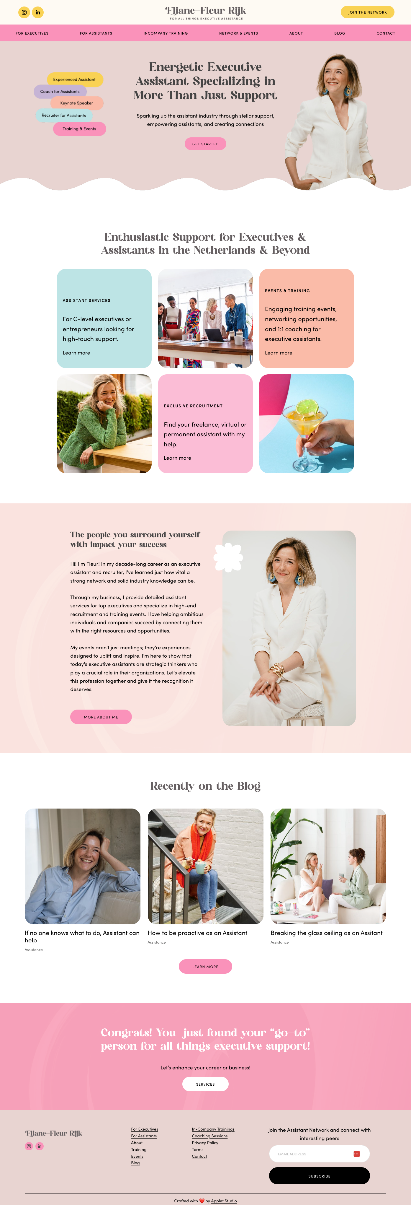 Optimistic Squarespace Website for a Coach — Applet Studio