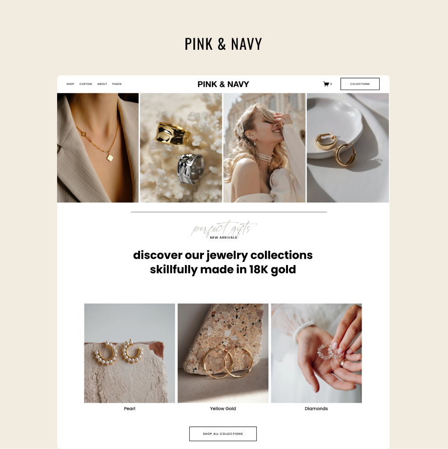 Pink&Navy – Squarespace 7.1 Fluid Engine