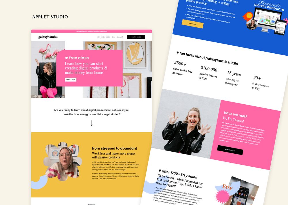 Squarespace Website for a Course Creator — Applet Studio