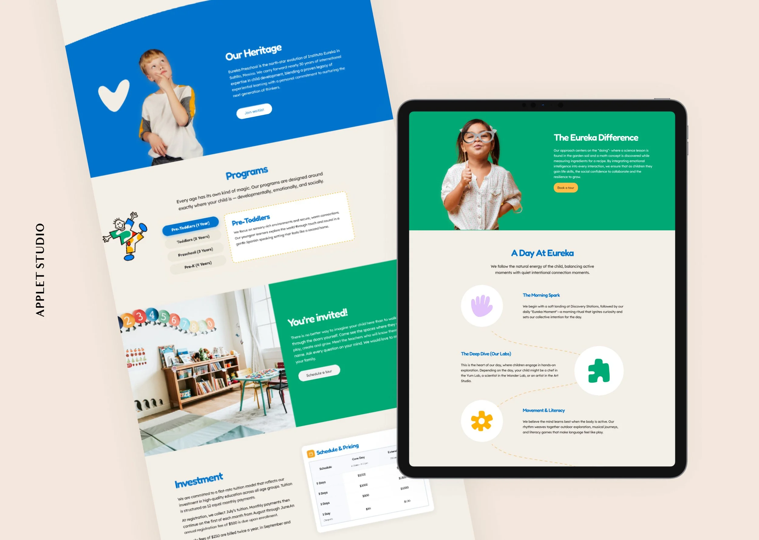 Squarespace Website for a preschool