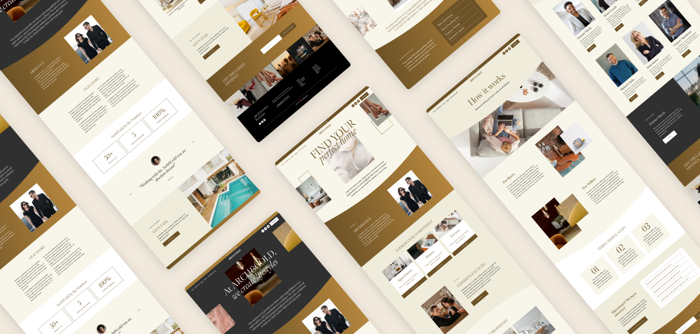 Arch&Gold Premium Squarespace Real Estate Template — Applet Studio