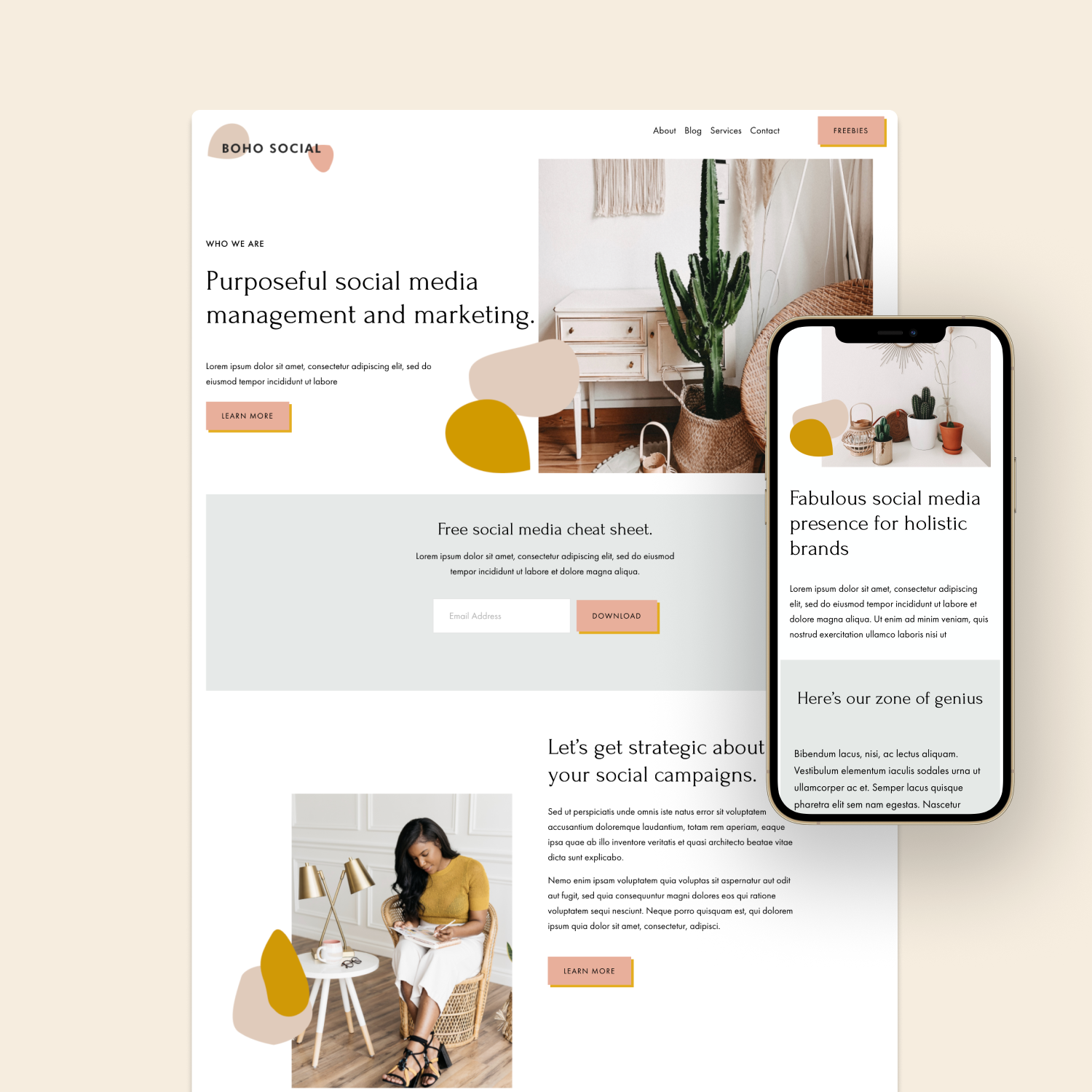 Boho Social – Squarespace 7.1 Fluid Engine