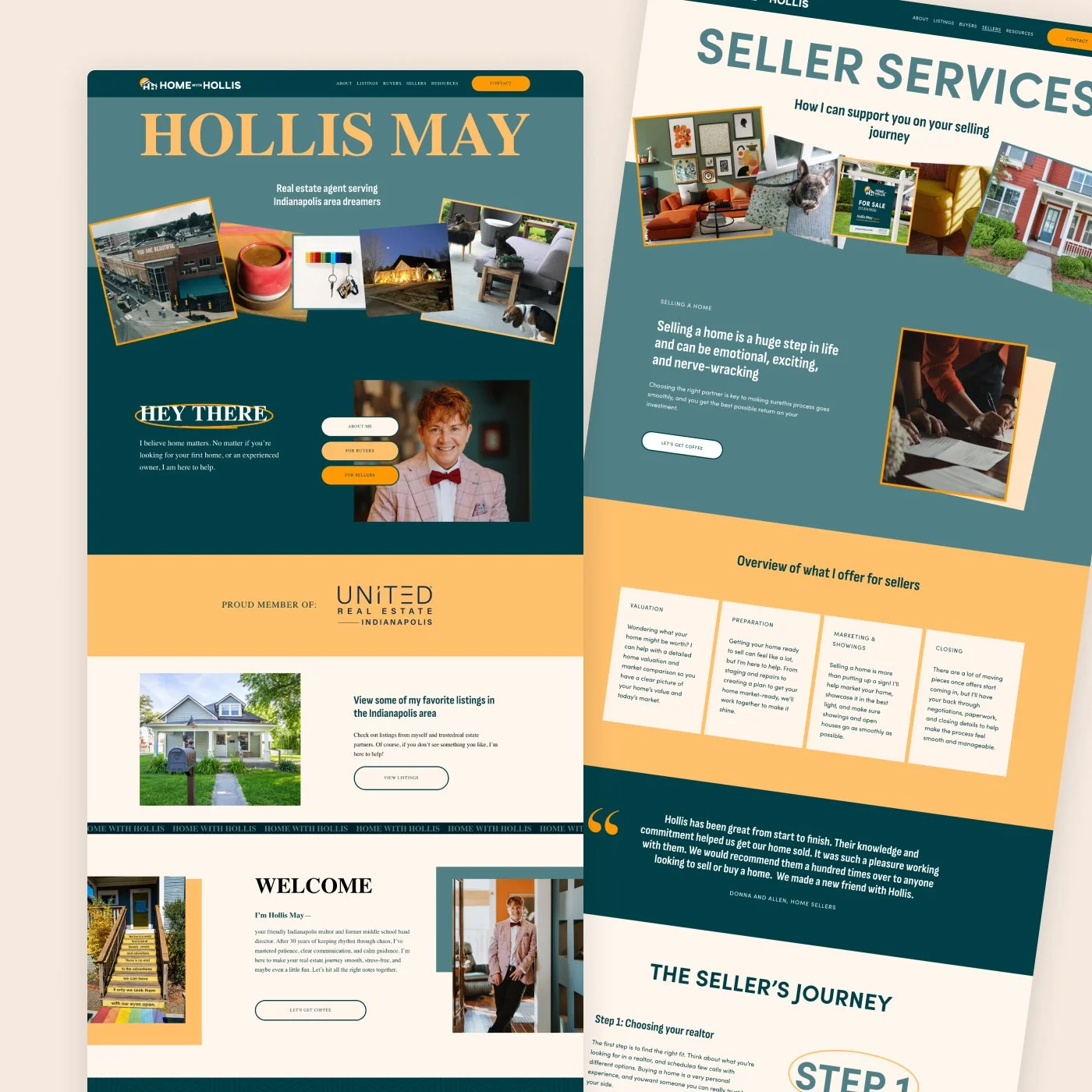 real estate agents squarespace websites hollis may