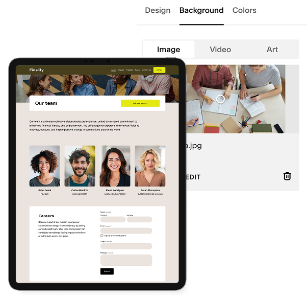 Premium Squarespace nonprofit website template with credible professional design
