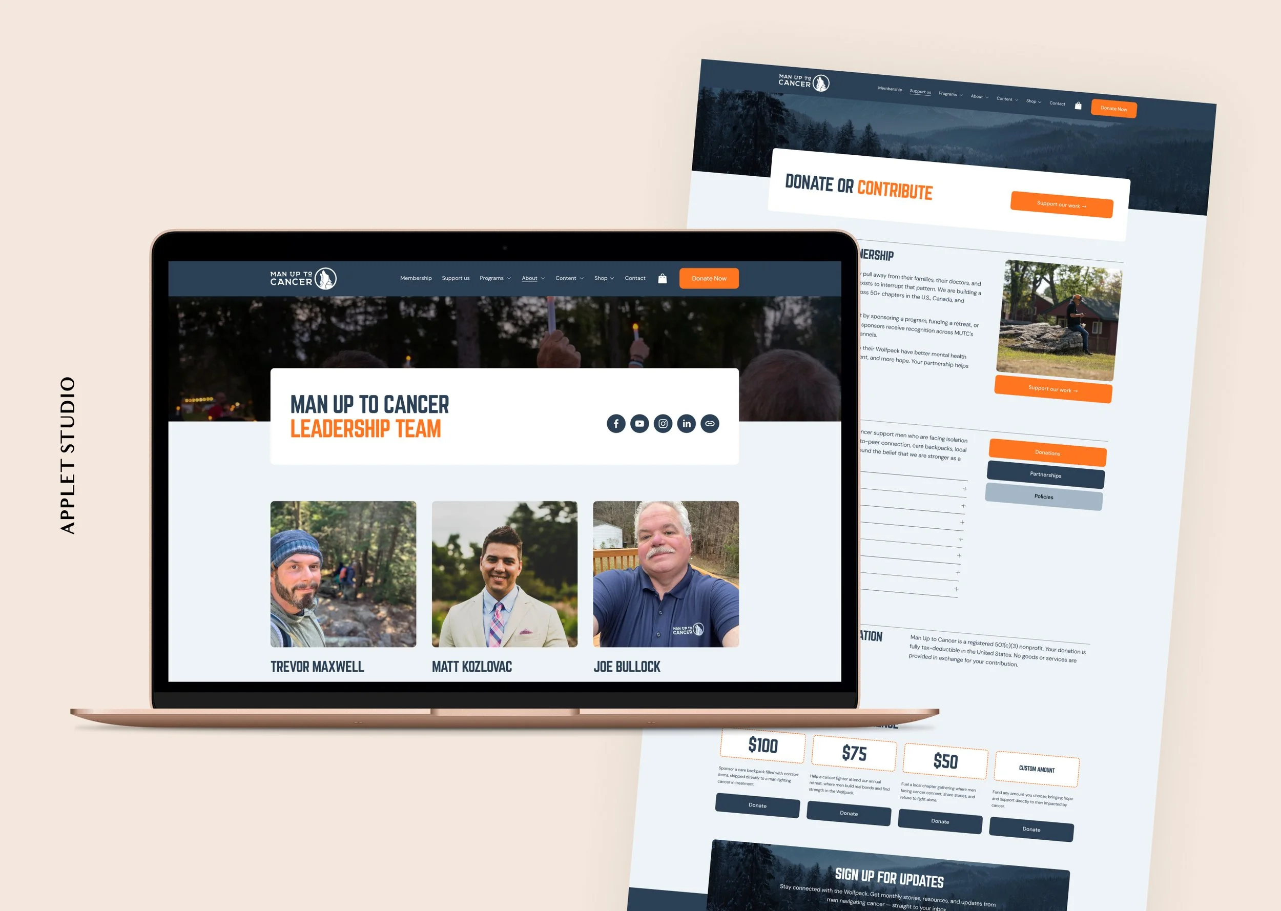 Squarespace website for support community