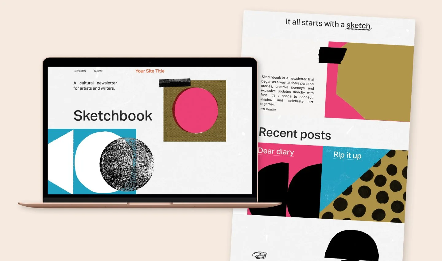 best squarespace templates for blogs Sketchbook
