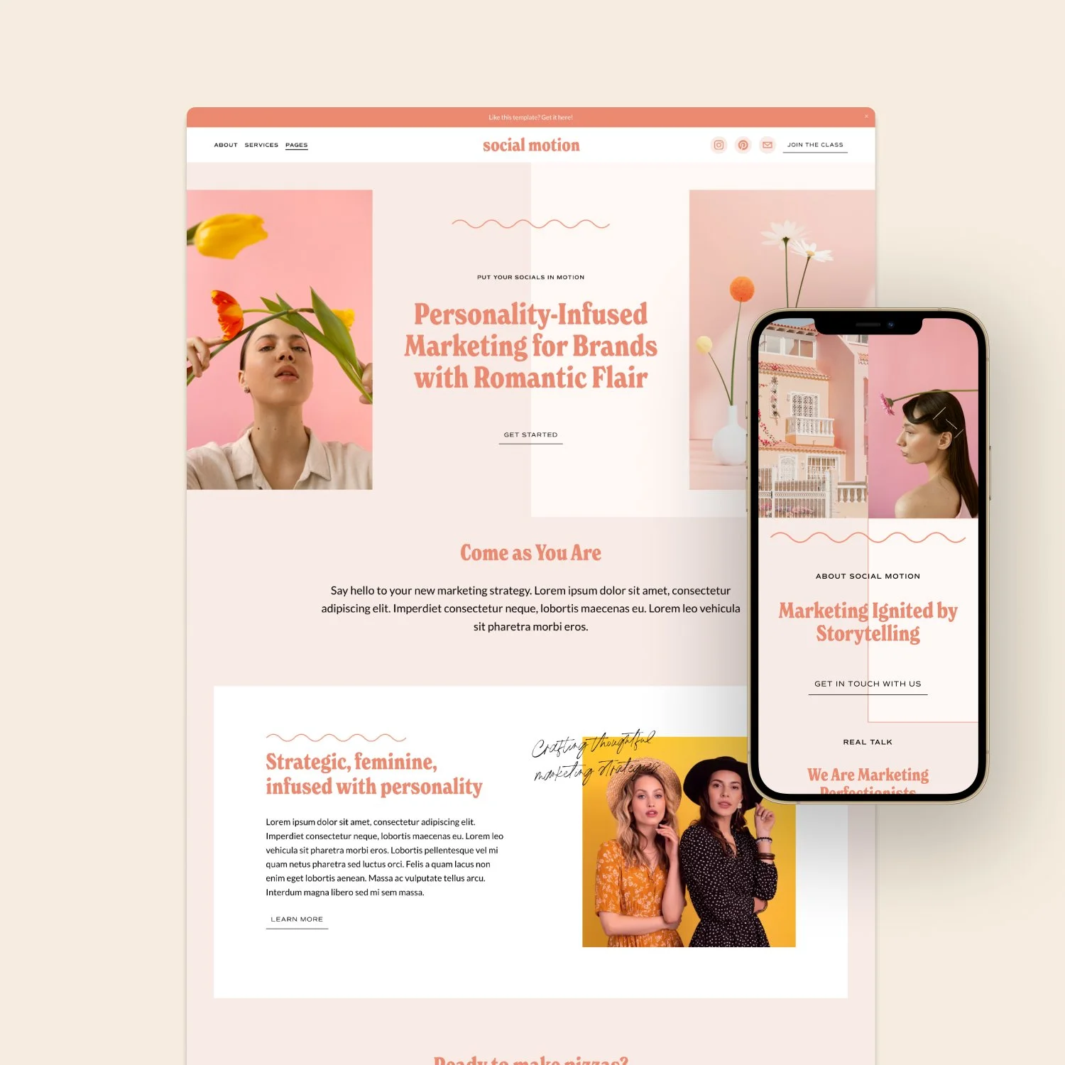 Haven Squarespace website template demo