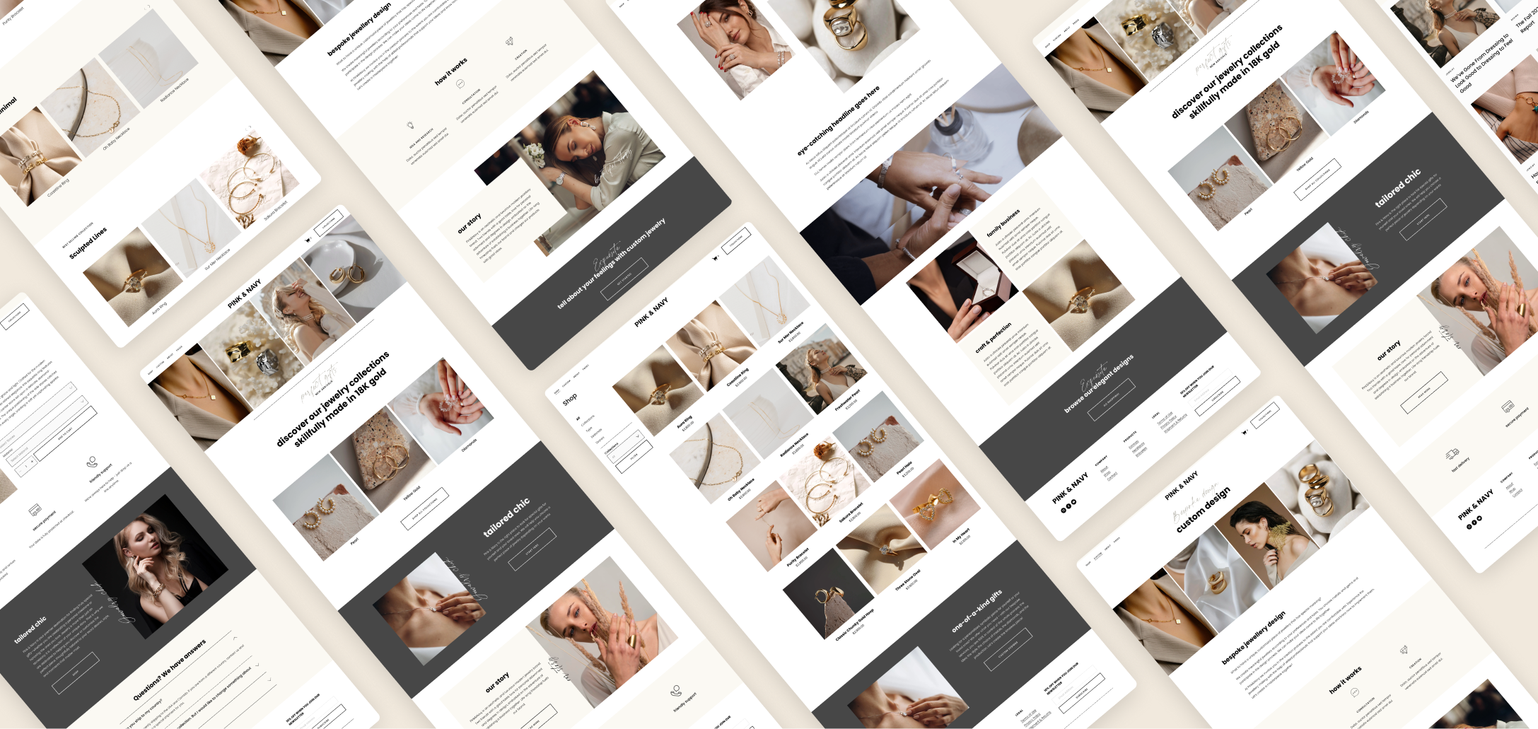 squarespace template for jewelry shop