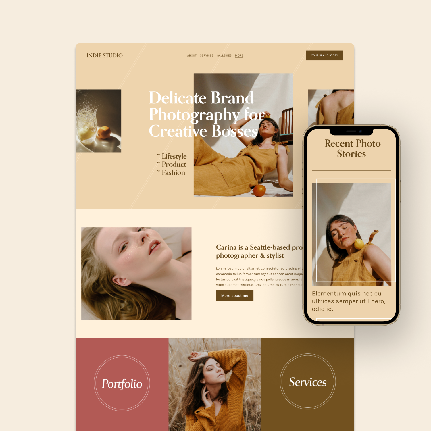 Indie Studio – Squarespace 7.1 Fluid Engine