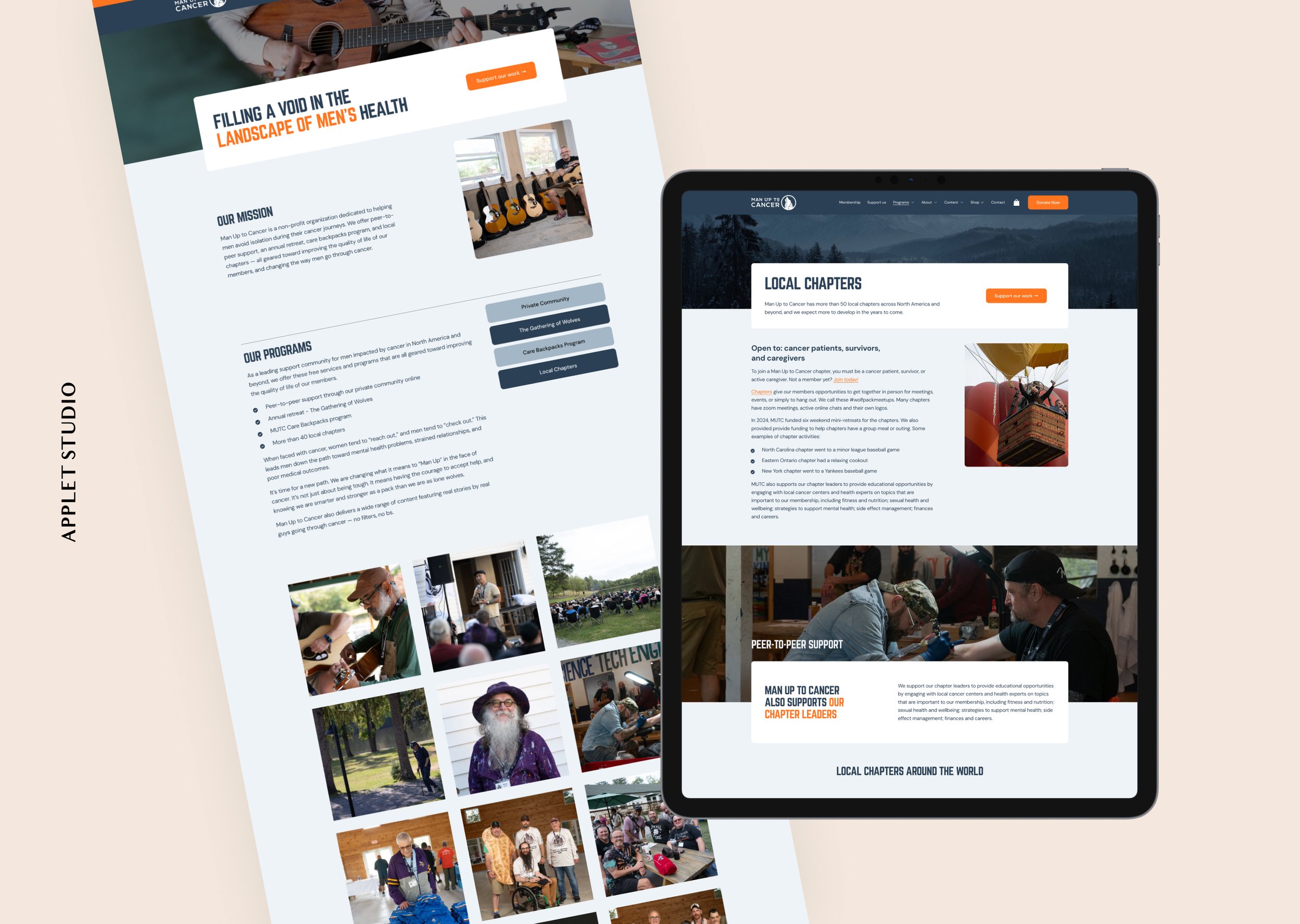 Squarespace website for support group