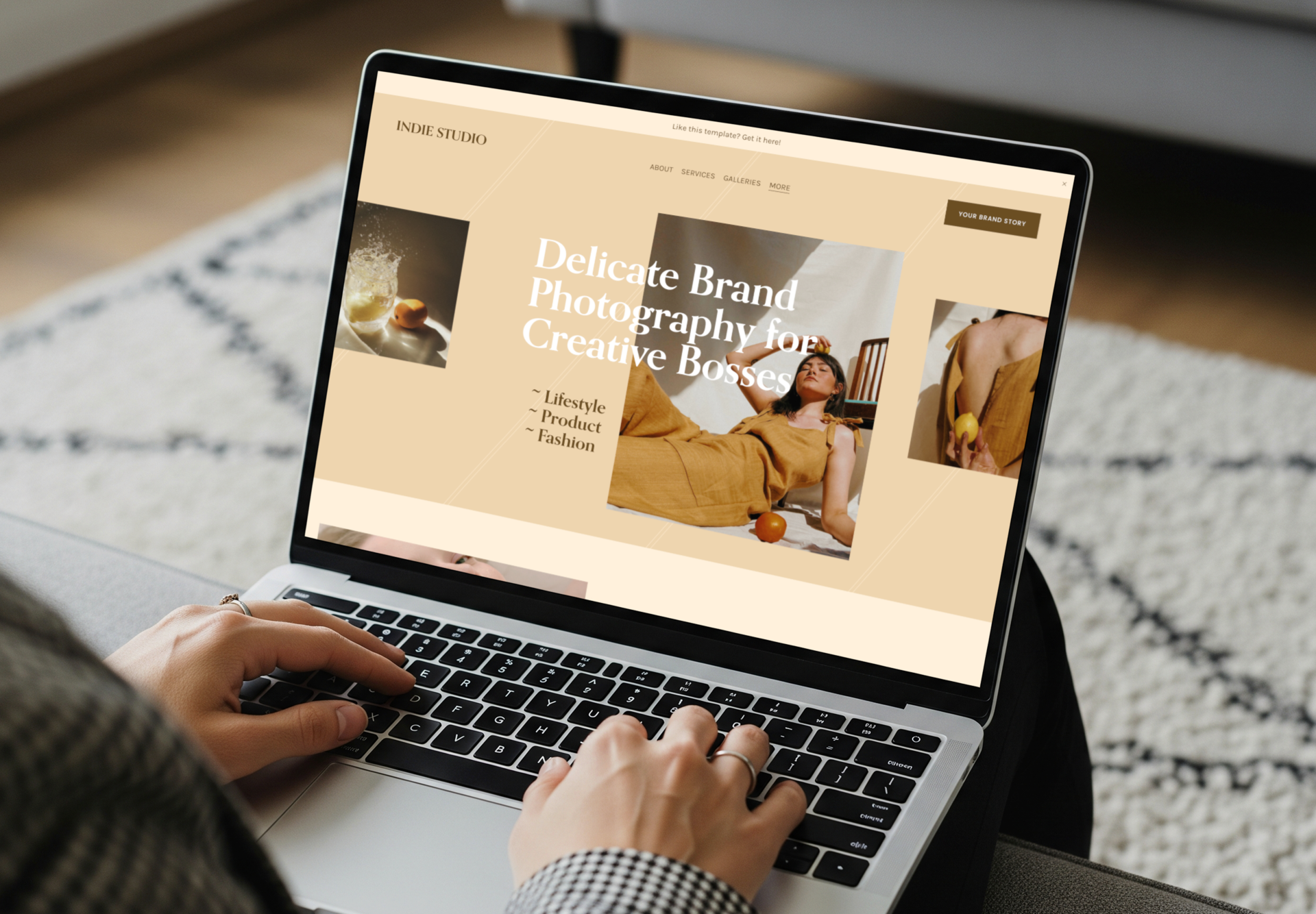 Indie Studio Squarespace template for photographers, artists, and visual businesses