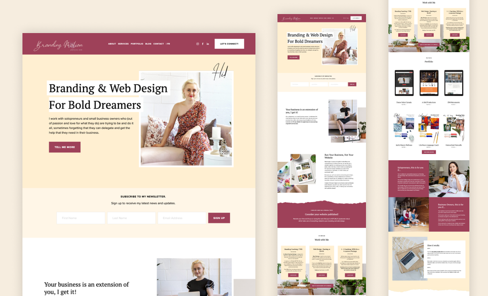 Bright and Eye-Catching Squarespace Website for a Branding Coach ...