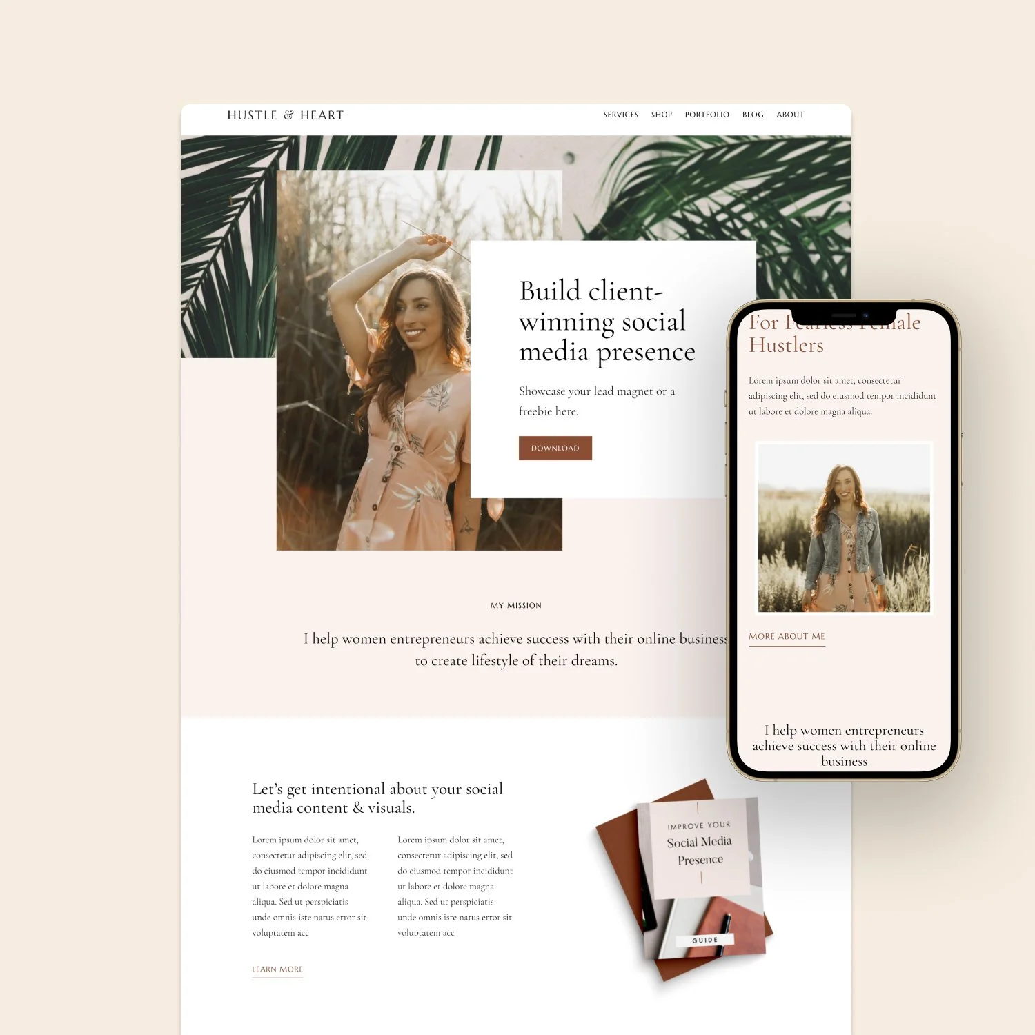 Hustle & Heart – Squarespace 7.1 Fluid Engine