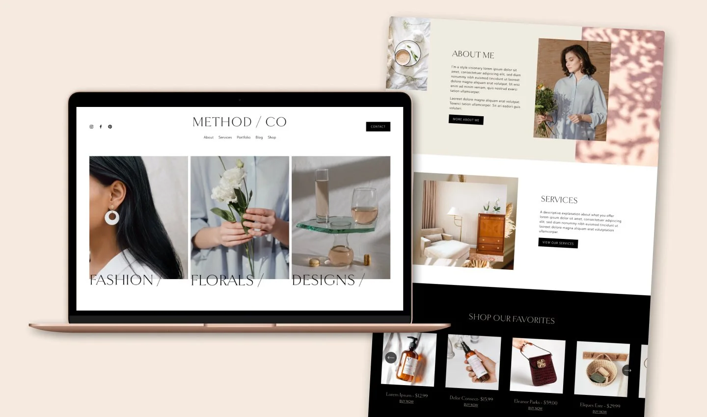 Squarespace blog theme Method
