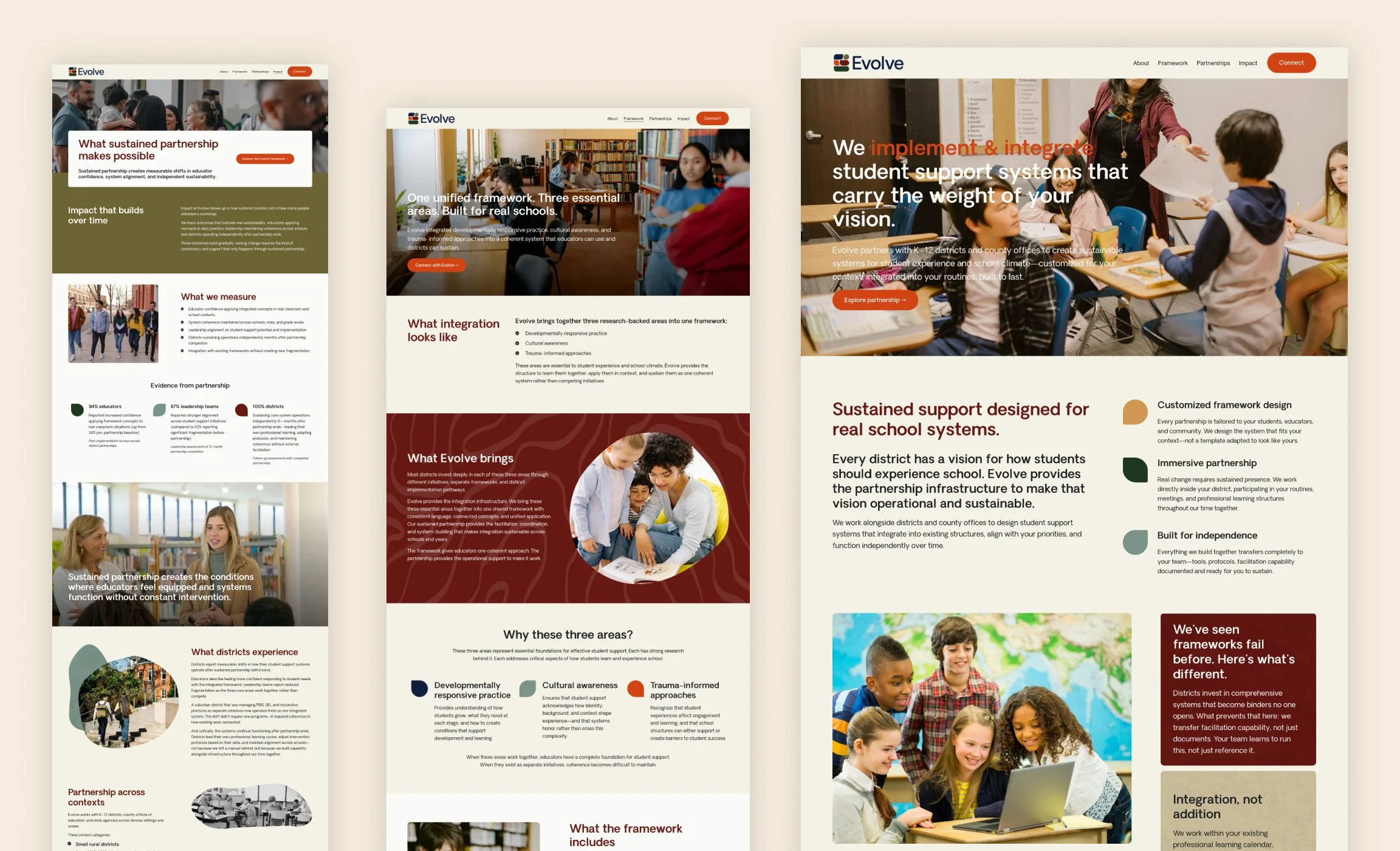 Squarespace website for an educational organization
