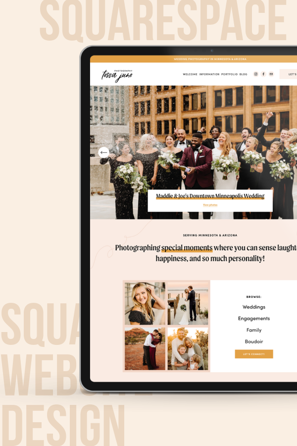Squarespace Website for Wedding Photographer — Applet Studio
