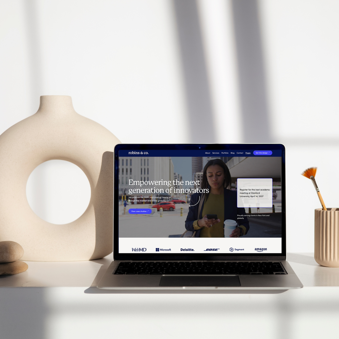 Squarespace law firm website shown on laptop — template for attorneys and firms