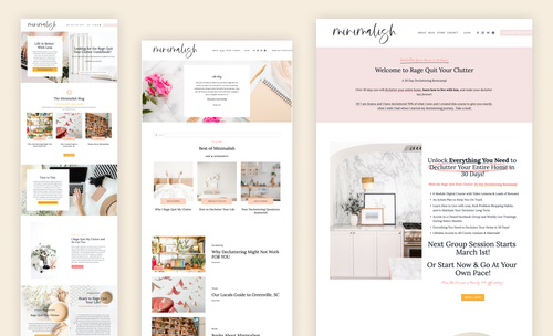 Tender and Feminine Squarespace Website for a Minimalism Coach — Applet ...
