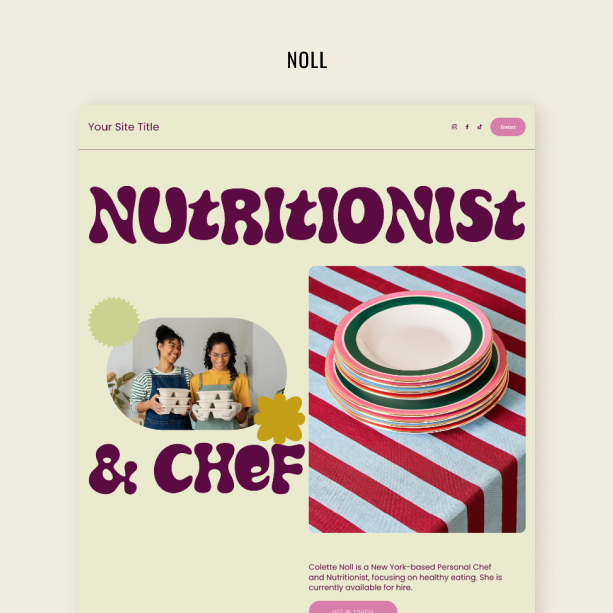 Noll squarespace template for nonprofits
