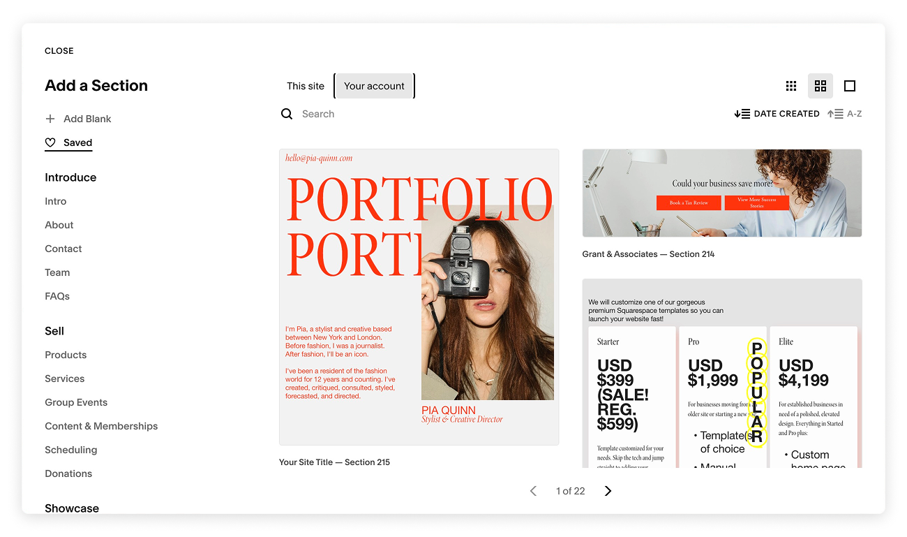 How to transfer pages between Squarespace websites