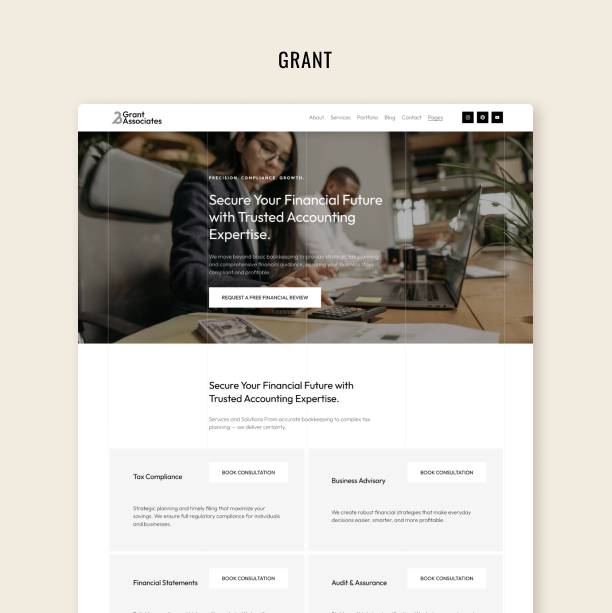 Grant – Squarespace 7.1 Fluid Engine