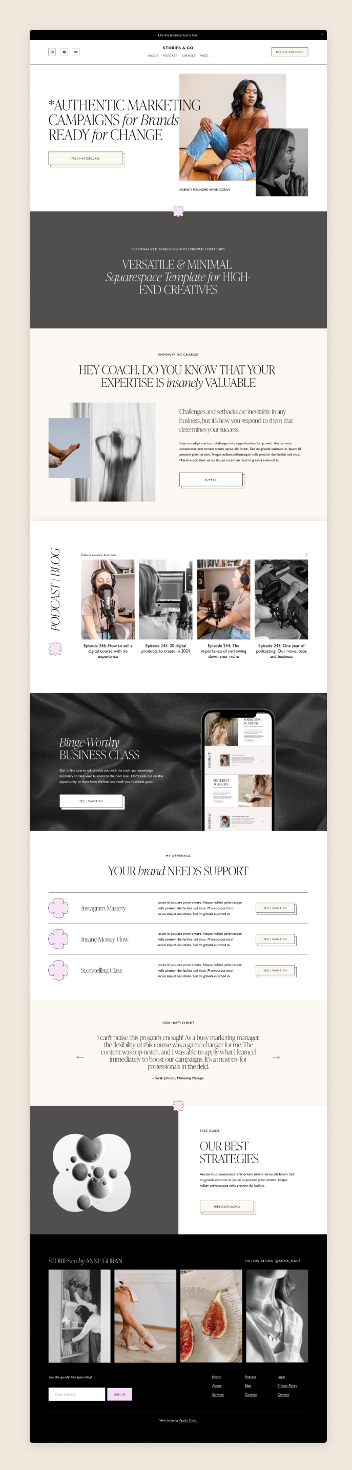 Stories - Squarespace 7.1 Template — Applet Studio