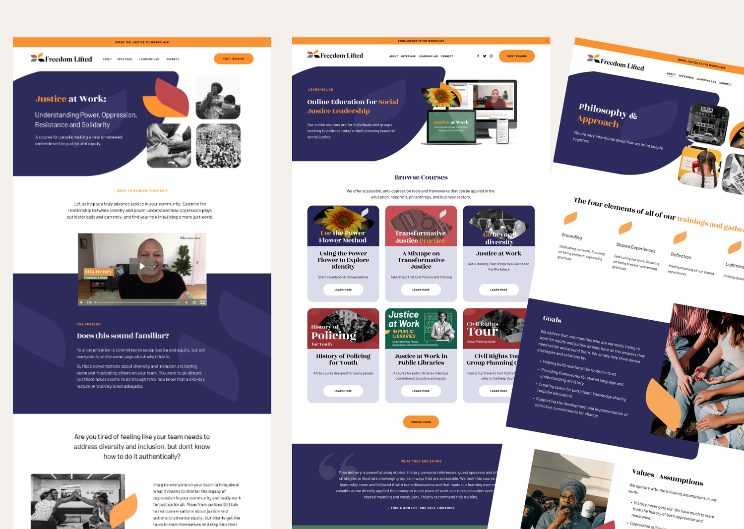 Colorful and Edgy Website for Online Course Creator and Coach — Applet ...