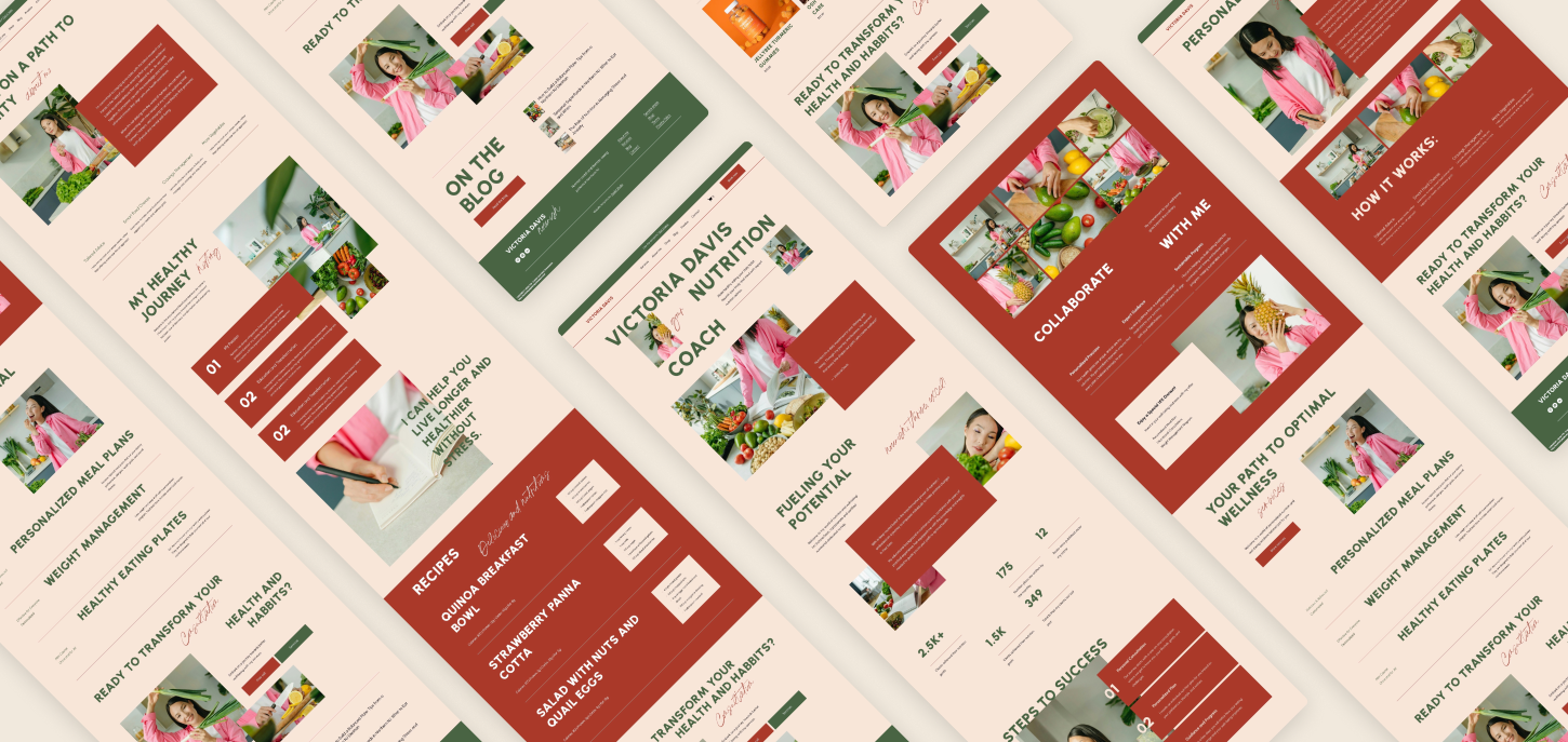 Bold Premium Squarespace Template for Nutritionist — Applet Studio