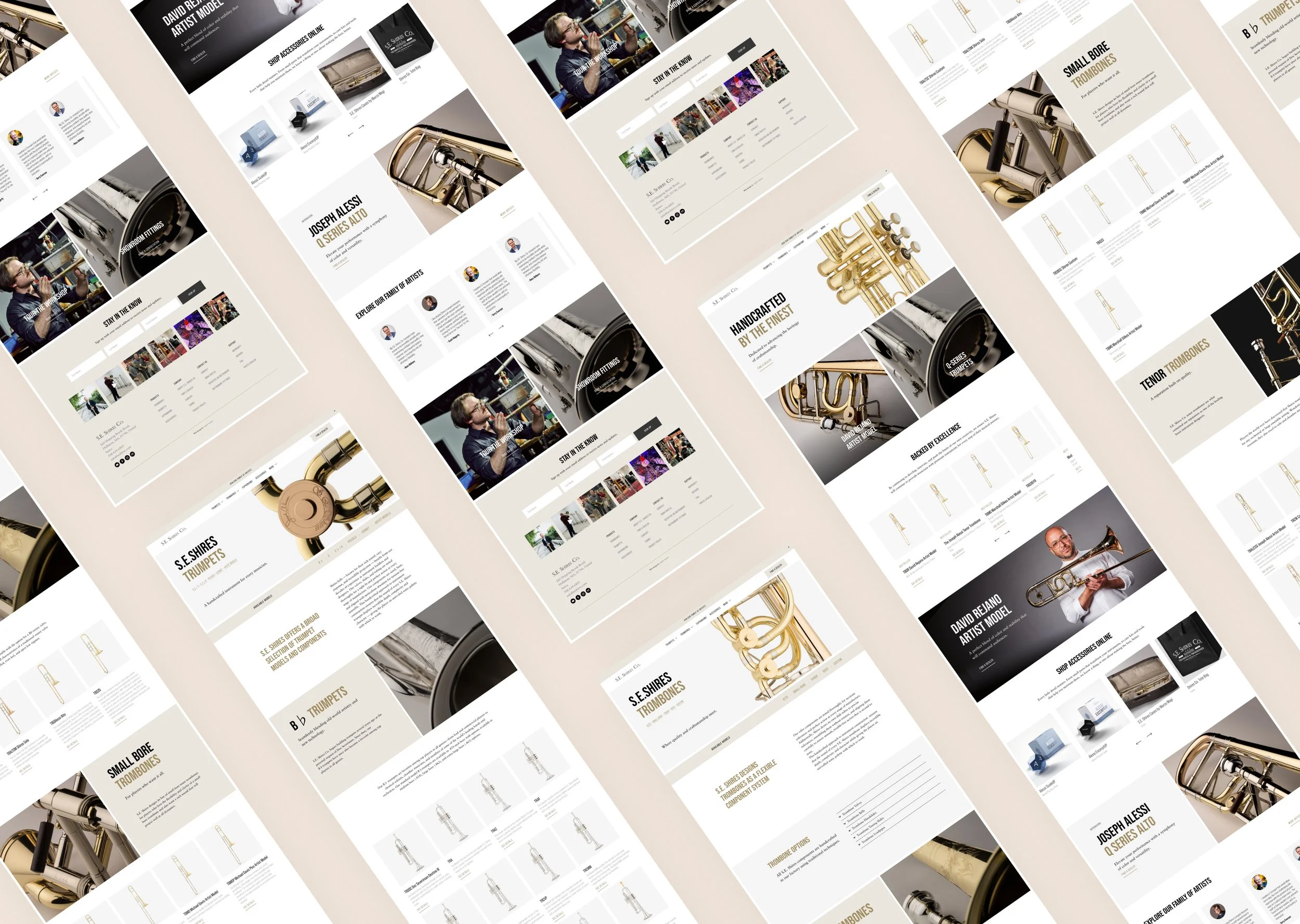 Squarespace Website for Squarespace Website for a Brass Instrument Maker