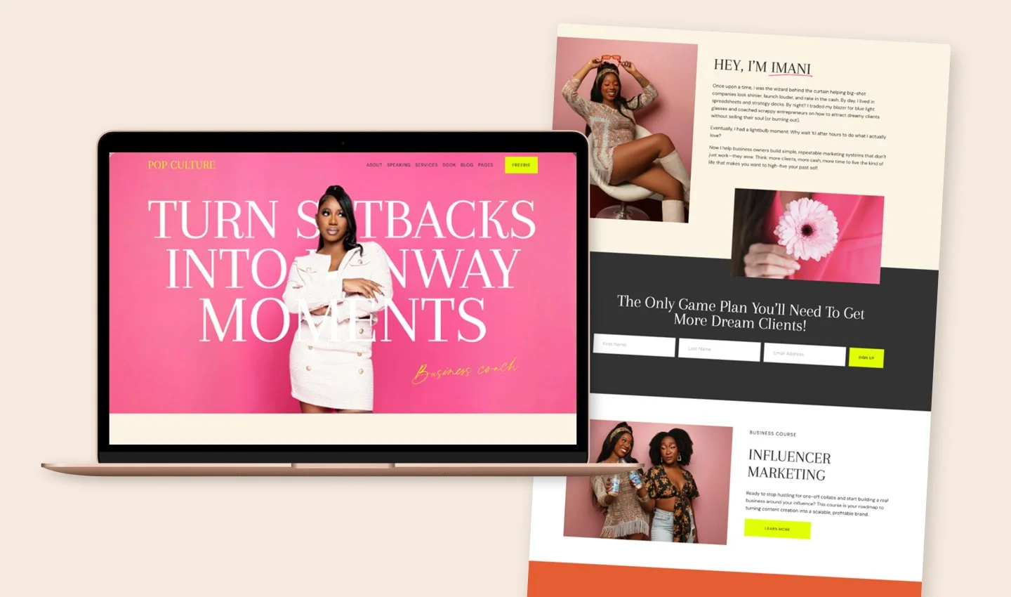 Squarespace blog template Pop Culture.