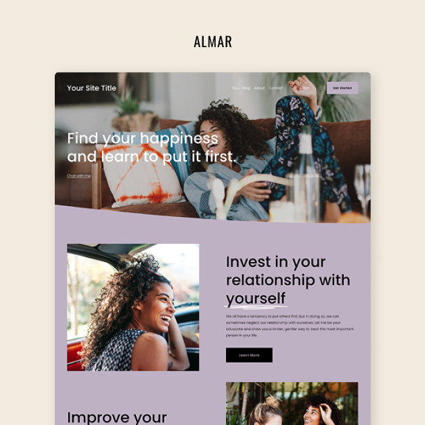 Almar squarespace template for nonprofits