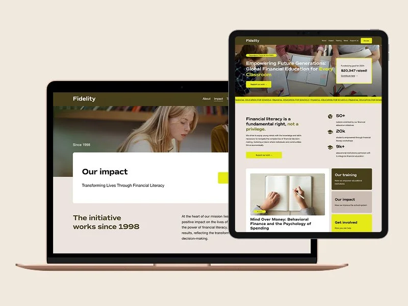Fidelity squarespace template for nonprofits