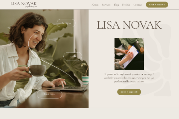 Here and Now Squarespace template
