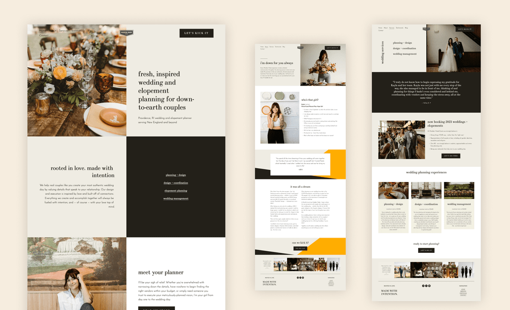 Stunning Squarespace Website for a Wedding Planner — Applet Studio